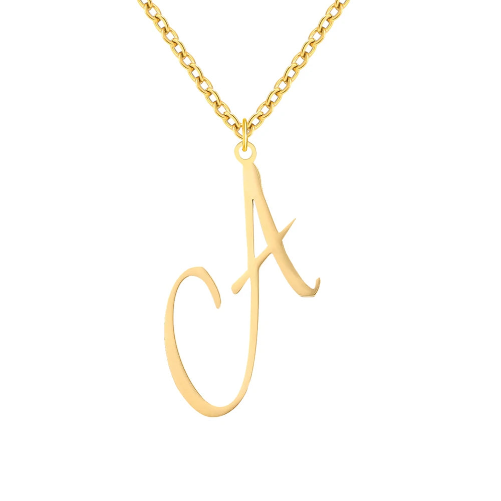 Artistic A-Z Pendant Necklace for Women