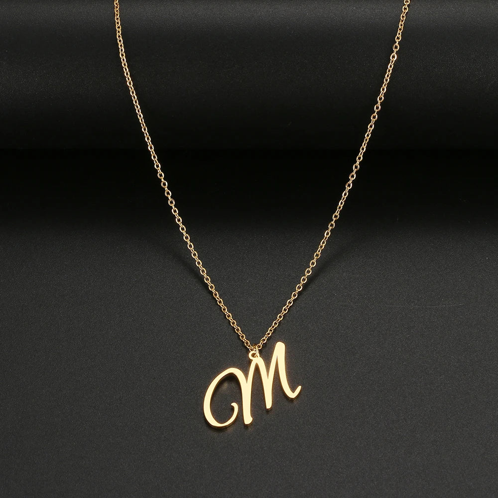 Artistic A-Z Pendant Necklace for Women