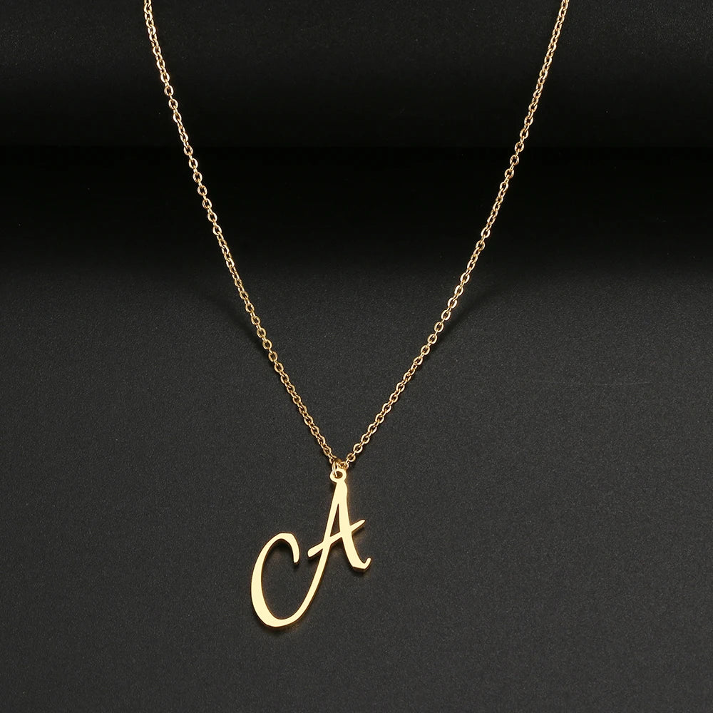 Artistic A-Z Pendant Necklace for Women