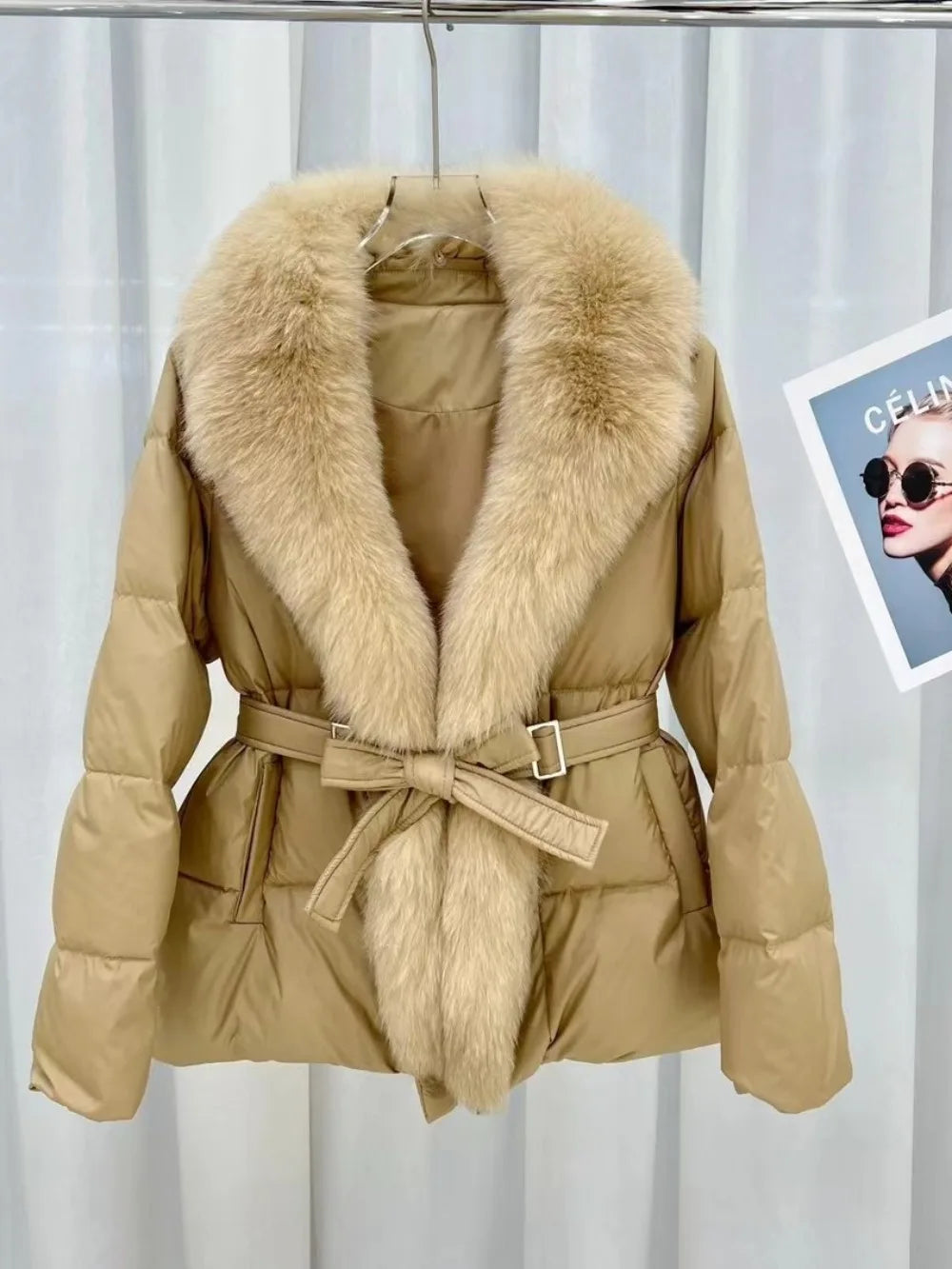 Luxury Women’s Winter Jacket with Fox Fur Collar